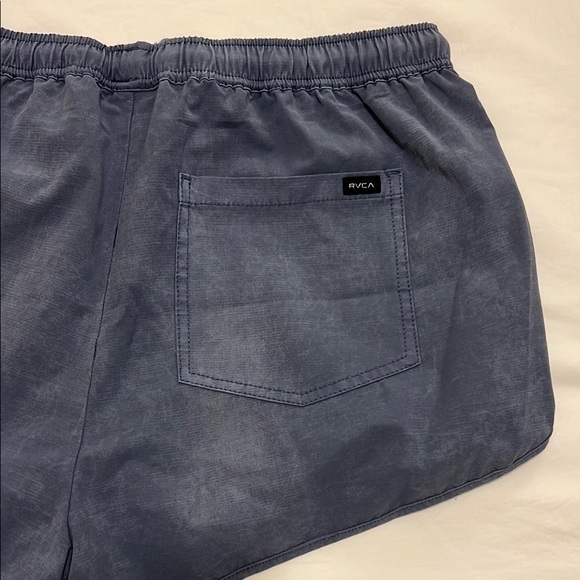 RVCA Smoke Blue Athletic Shorts Elastic Waistband - Picture 4 of 8